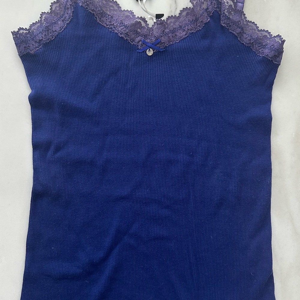 Guess Blue Lace Fitted Camisole